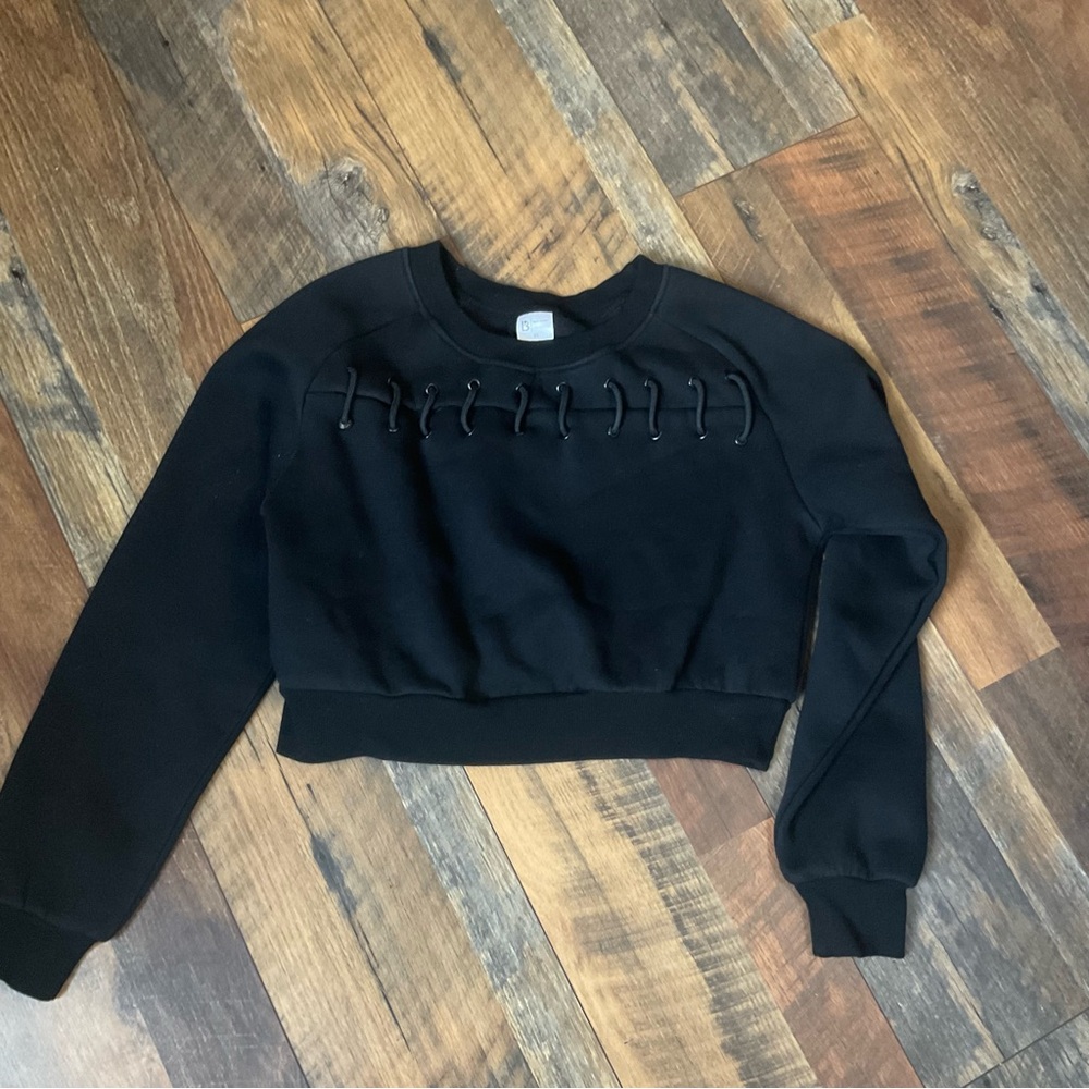 Buff Bunny Collection Black Cropped Sweatshirt XS